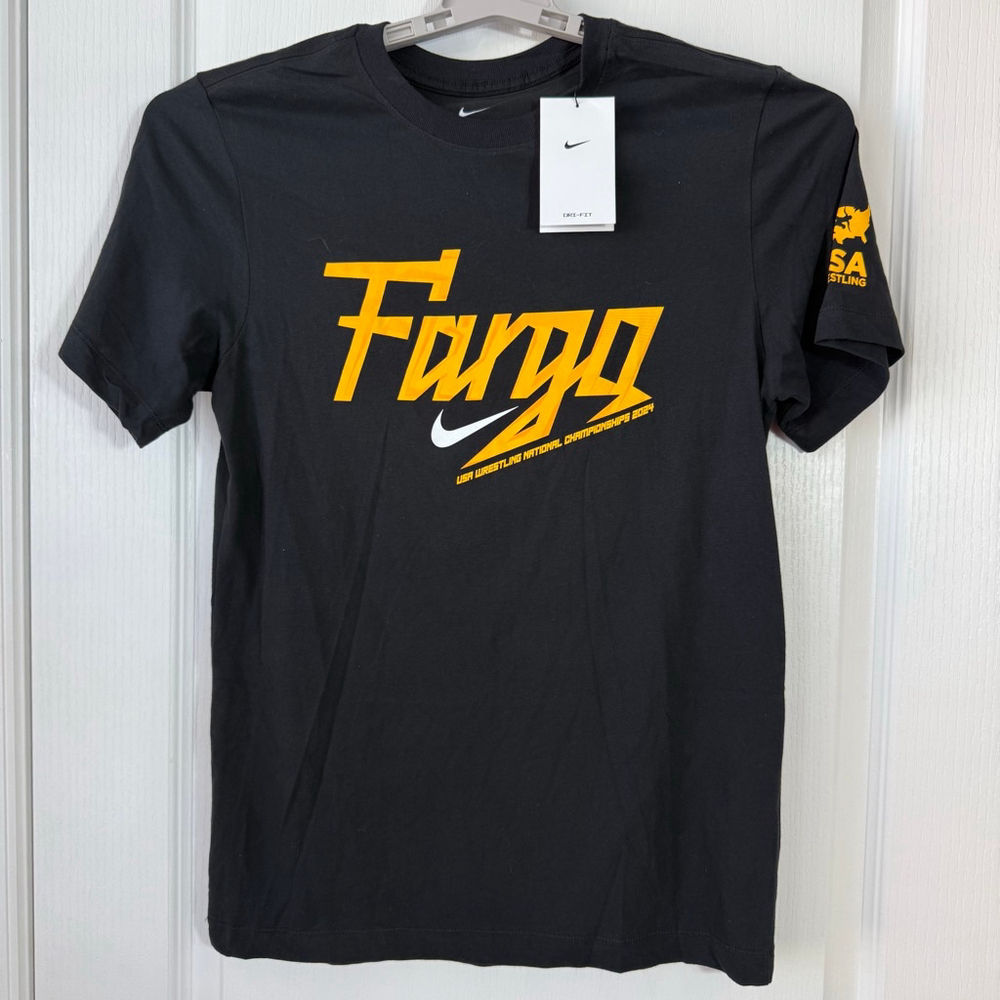 Men's Nike Black Fargo USA Wrestling National Championships 2024 Tee S